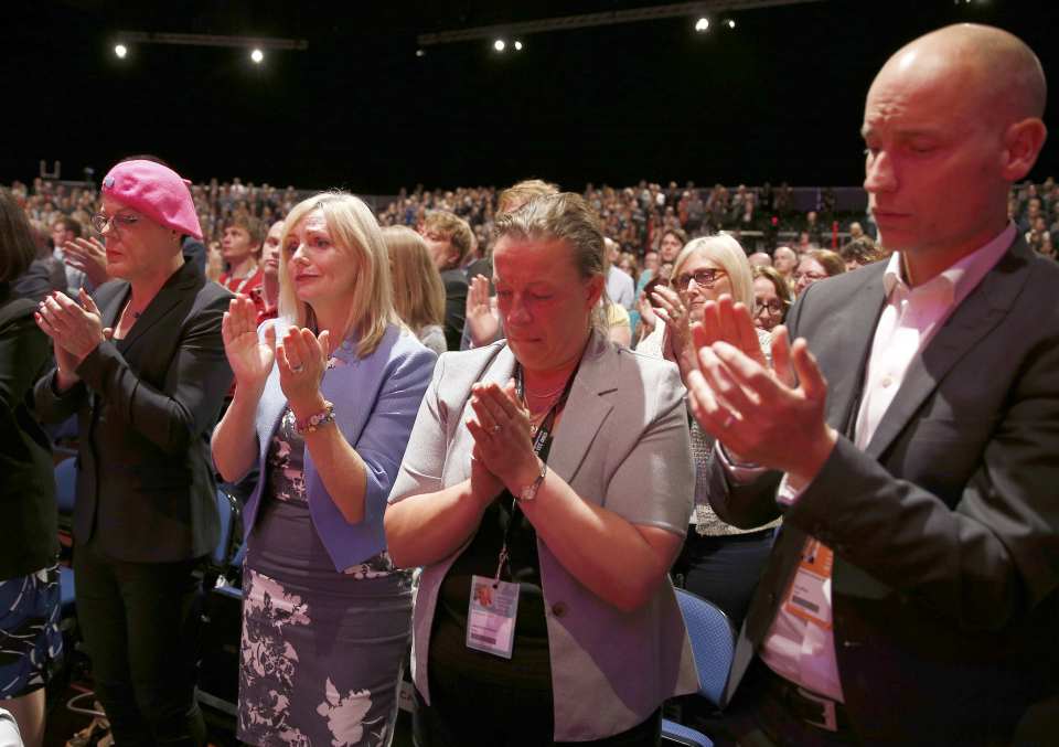 The audience provide a standing ovation