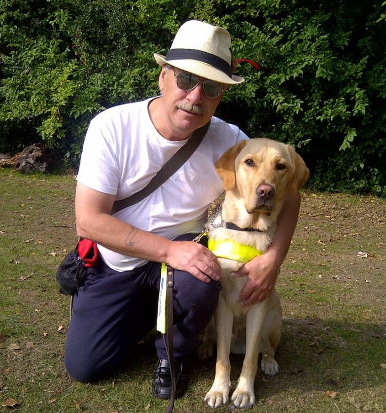 Neil Eastwood and his guide dog Lenny.