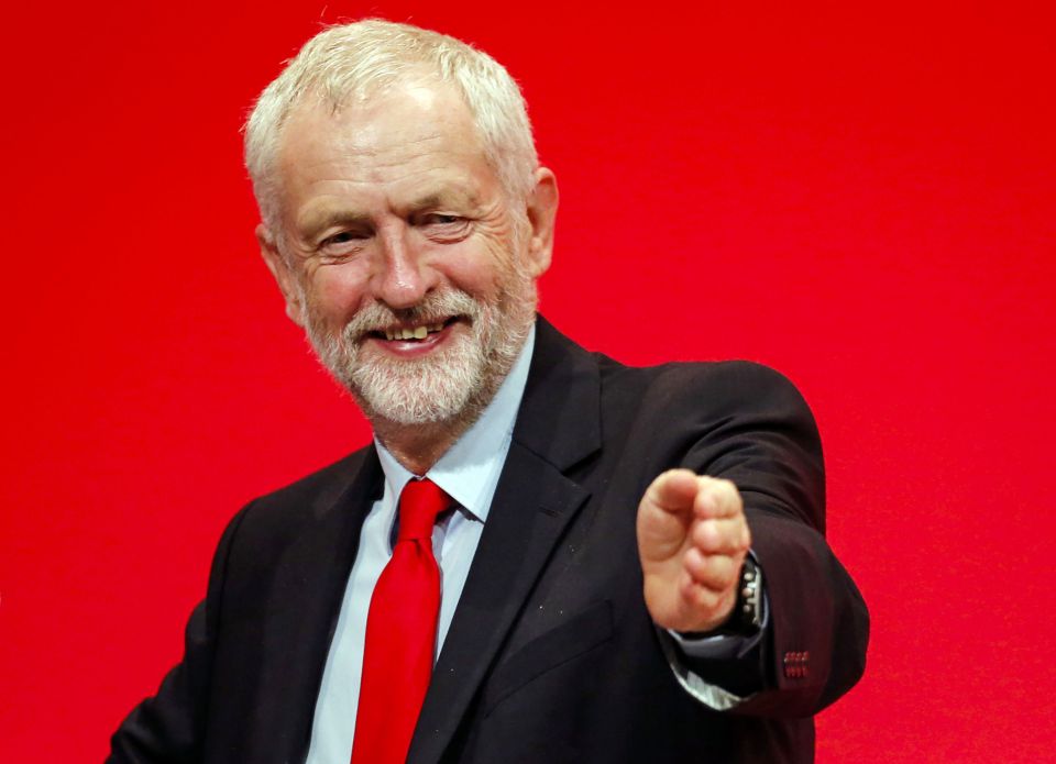 Labour leader Jeremy Corbyn at the party conference in Liverpool 