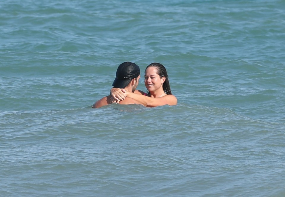 Karen gazed lovingly into David's eyes as they floated in the Med