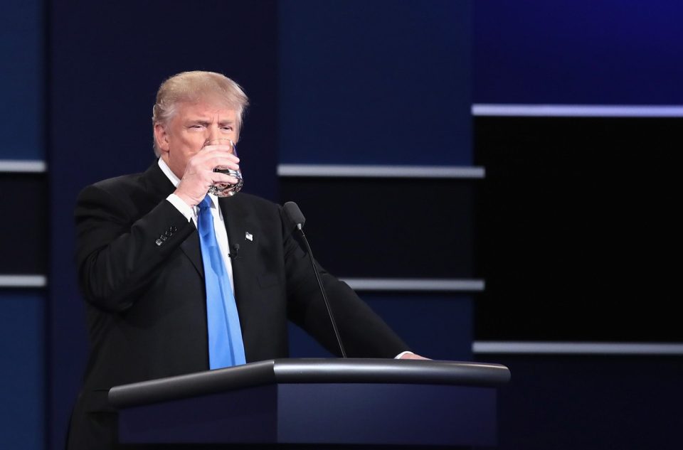 Donald Trump blamed Hillary Clinton for starting the false claim that President Barack Obama was born outside of the United States
