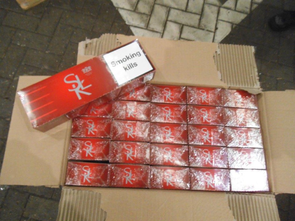 As many as 900 bozes containing 11million cigarettes were found in the record-breaking haul