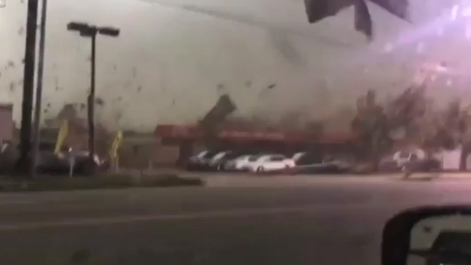 The footage was recorded in a small town in Utah