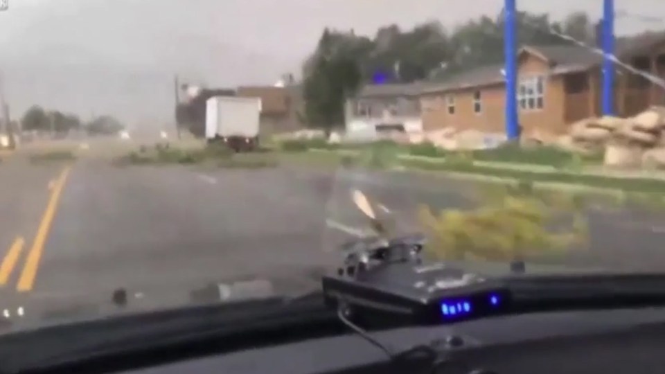The footage was recorded on a dashcam camera