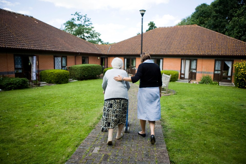 Resident with carer