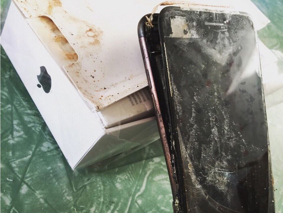 The iPhone allegedly overheated inside its packagin