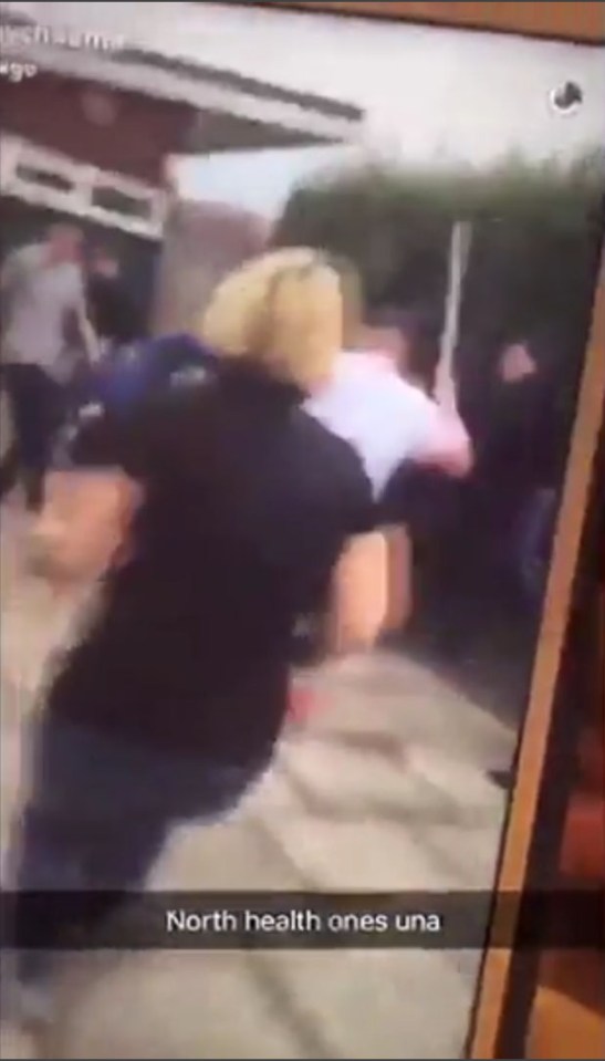 According to social media reports the fight is thought to have flared up over local rivalries