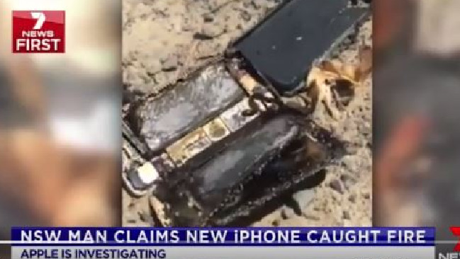 An image of the iPhone after the alleged incident