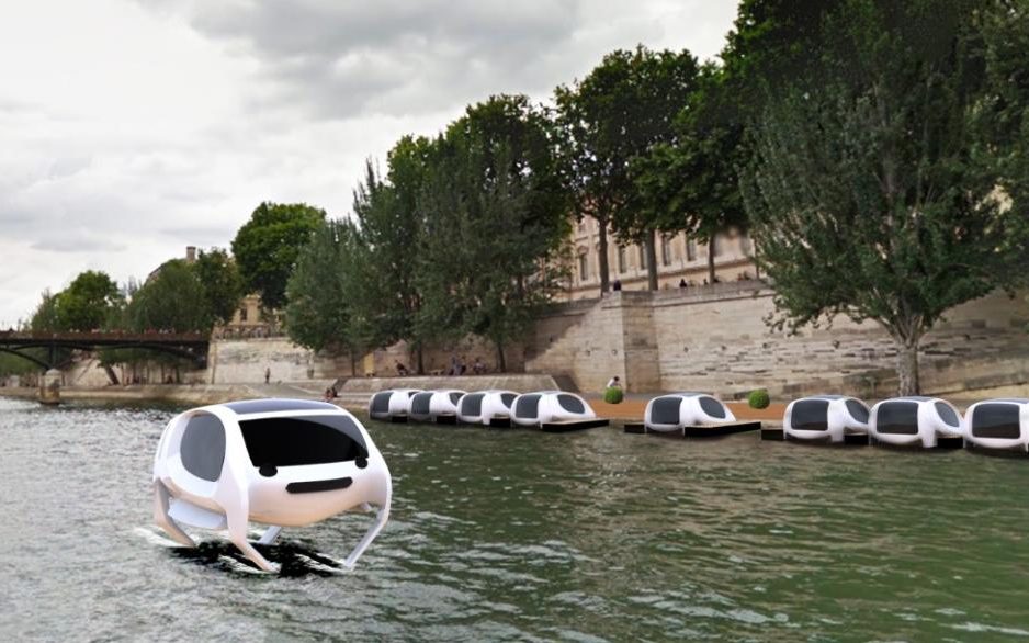 The hover taxis can hold five people and travel up to 30mph