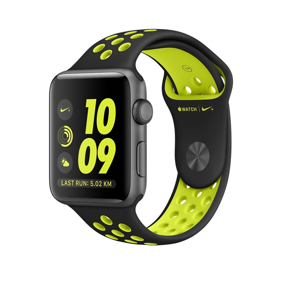 The watch comes in two different sizes and is the first collaboration between Apple and Nike