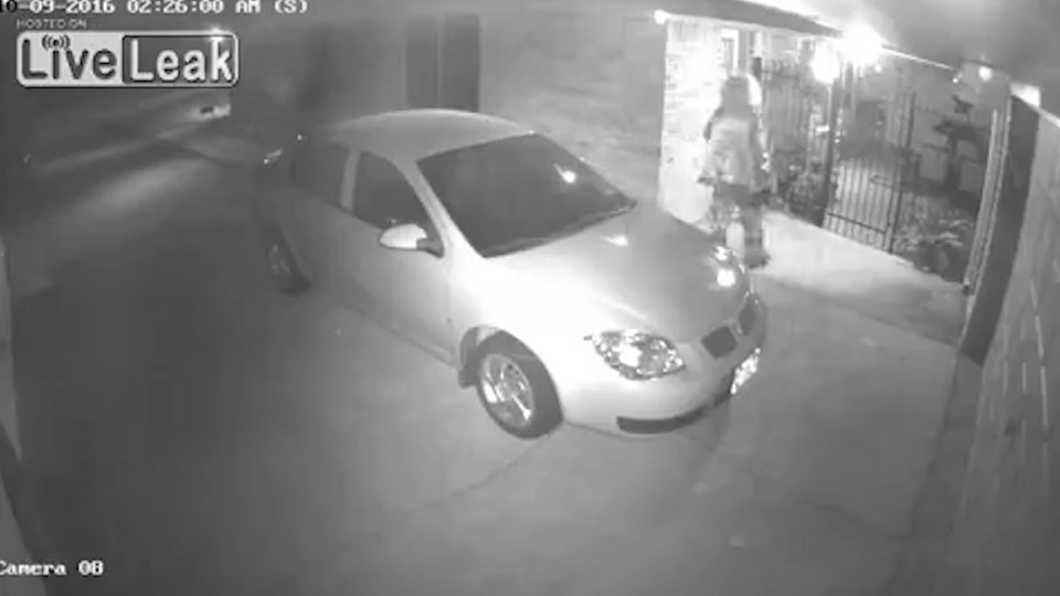 The video has been claimed to be a fake by people online as the clown appeared to know where he was going