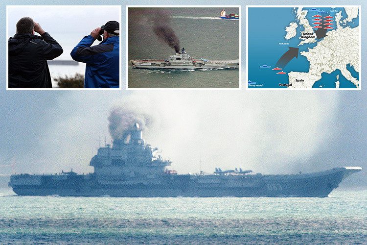 Russia showing its naval might in the English Channel