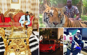The rich kids of Nigeria show off their private jets, designer clothes and houses decked out in gold
