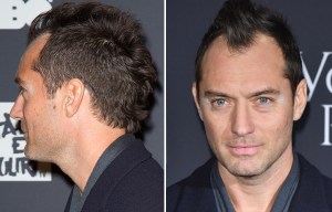 Jude Law suffers make-up fail as he rocks bizarre mohawk at premiere of The Young Pope