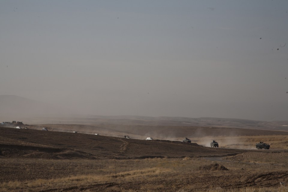 Kurdish Regional Government's peshmerga forces attack Daesh targ