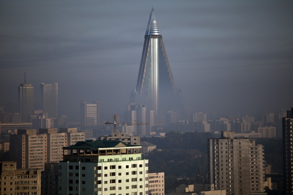 The 105 storey Ryugyong Hotel has yet to welcome guests some two decades after works started on it