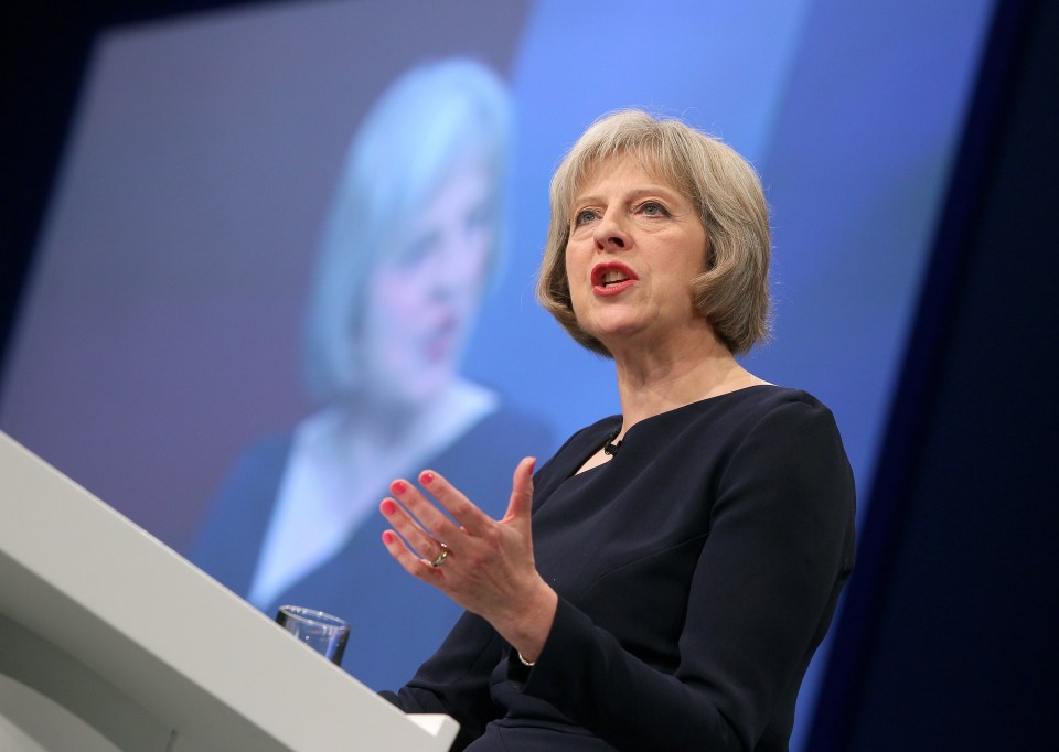 Theresa May at conference