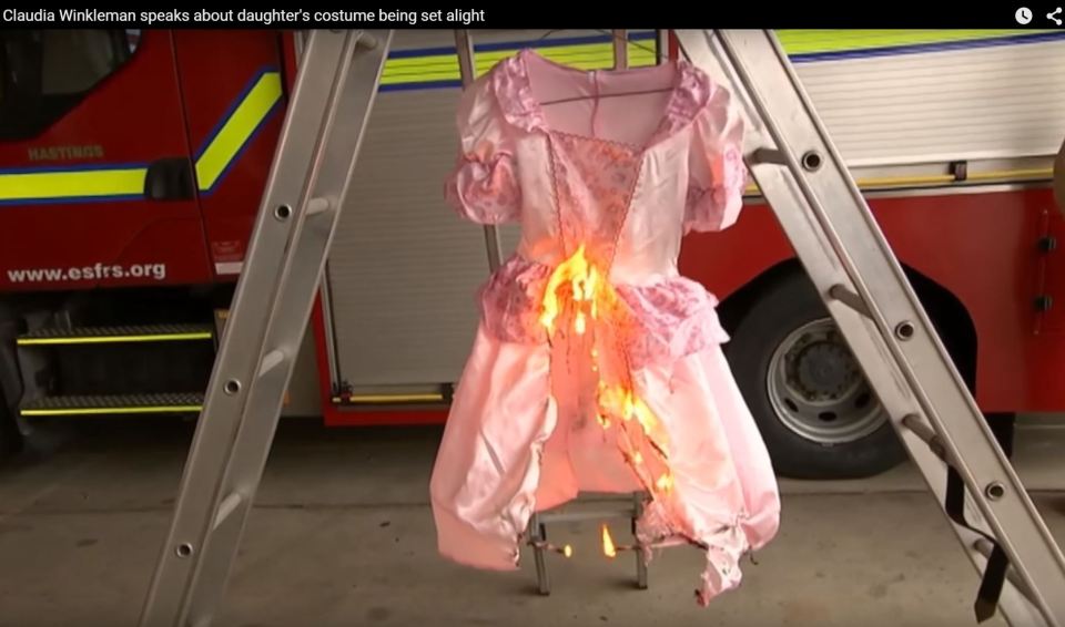 Horror show . . . Claudia's daughter suffered serious injuries at a Halloween party