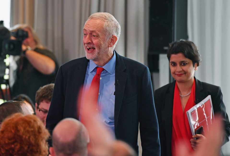 Jeremy Corbyn attends an event held for the much maligned anti-semitism inquiry