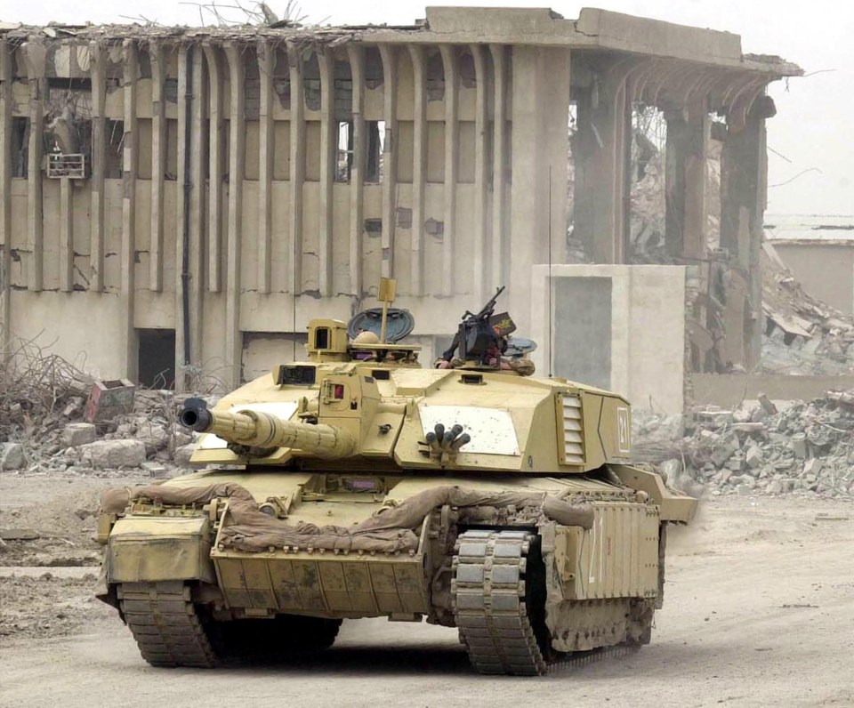 Hard core . . . Challenge 2 tank in action in Basra