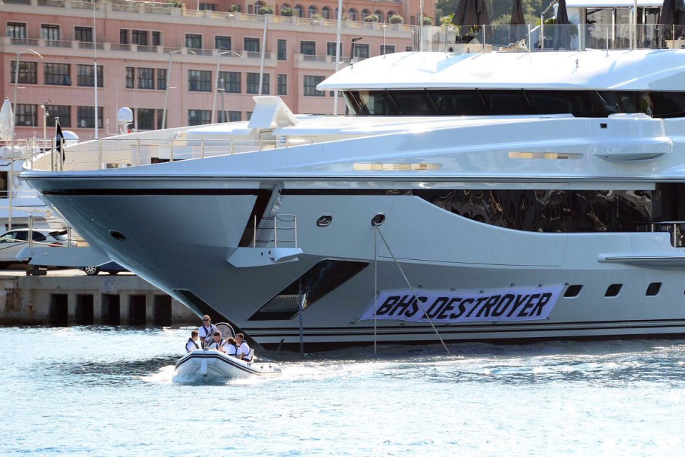 The tycoon's £100m yacht was renamed the 'BHS Destroyer' after thousands were left in pension limbo