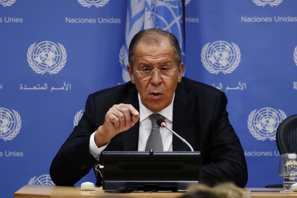 Accusation . . . Sergei Lavrov claims Britain forced democracy on Russia