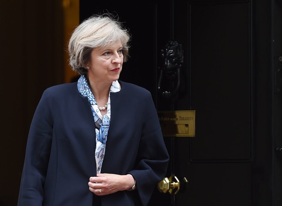 Prime Minister Theresa May at Downing Street