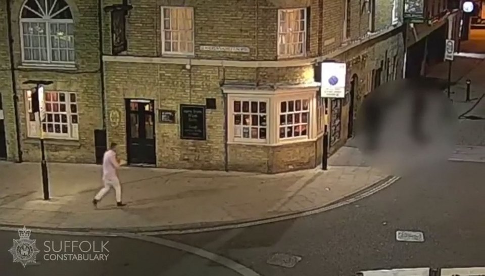 The RAF gunner was last seen in a pink shirt and white trousers leaving The Grapes pub in Bury St Edmunds 