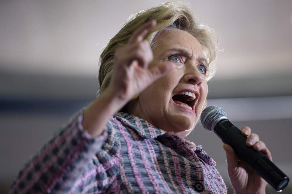 Ranting . . . Clinton's comments about half the US electorate have damaged her chances