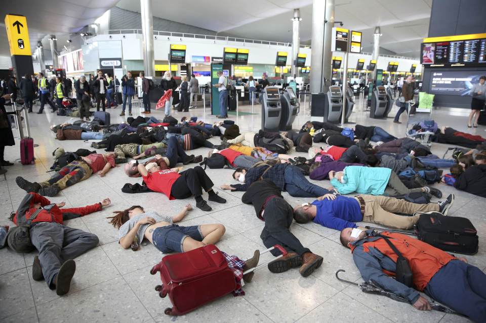 Dozens took part in the 'die-in'