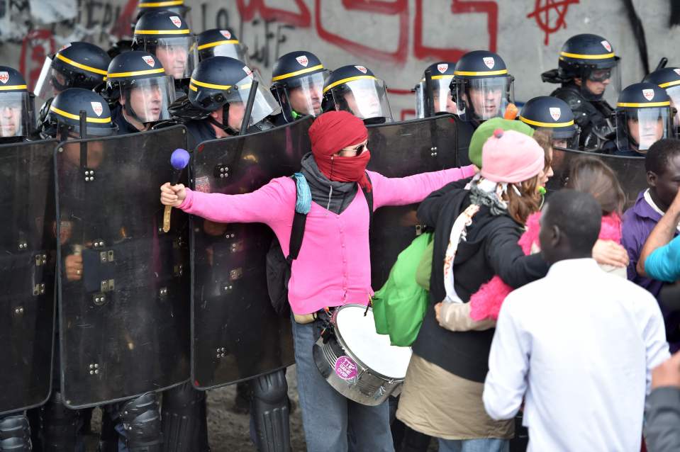 Rights groups have criticised the hardship and dangers facing the migrants living in the camp