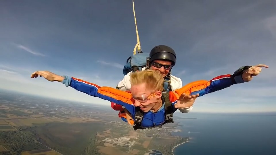 Kate Hoffstetter, was filming another guy's skydive when the accident happened