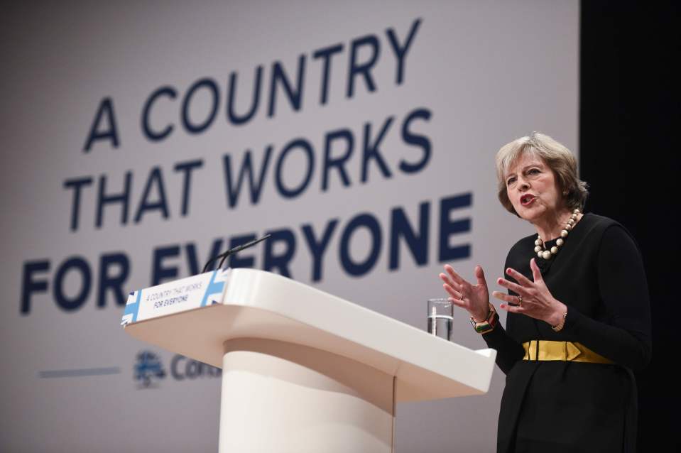 Britain's Prime Minister Theresa May del