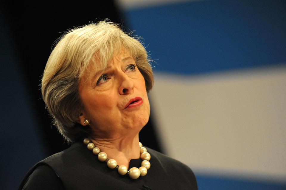 Birmingham, England. 2nd October, 2016. Theresa May, Prime Minister and Leader of the Conservative Party, delivers her speech to conference, on the first day of the Conservative Party Conference at the ICC Birmingham. The theme of the speech was 'G