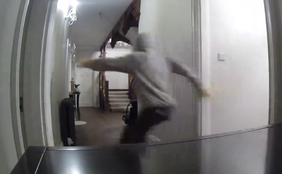omeowner just misses three burglars raiding their home