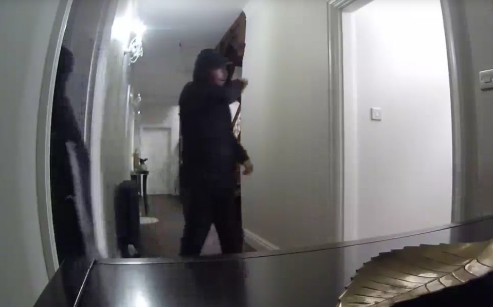 omeowner just misses three burglars raiding their home