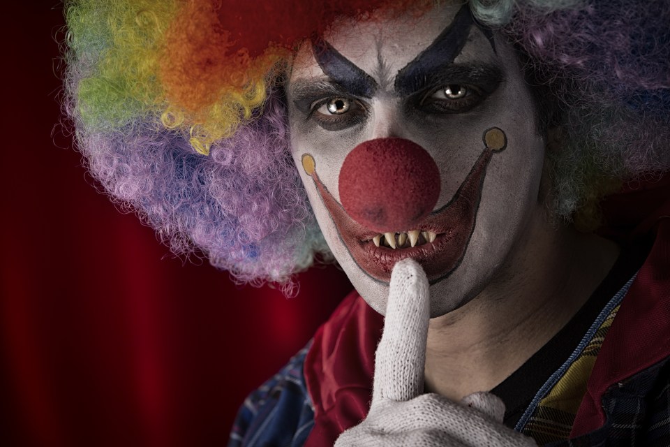 File photo of a creepy clown - similar to how the "killer clowns" are dressing and scaring people