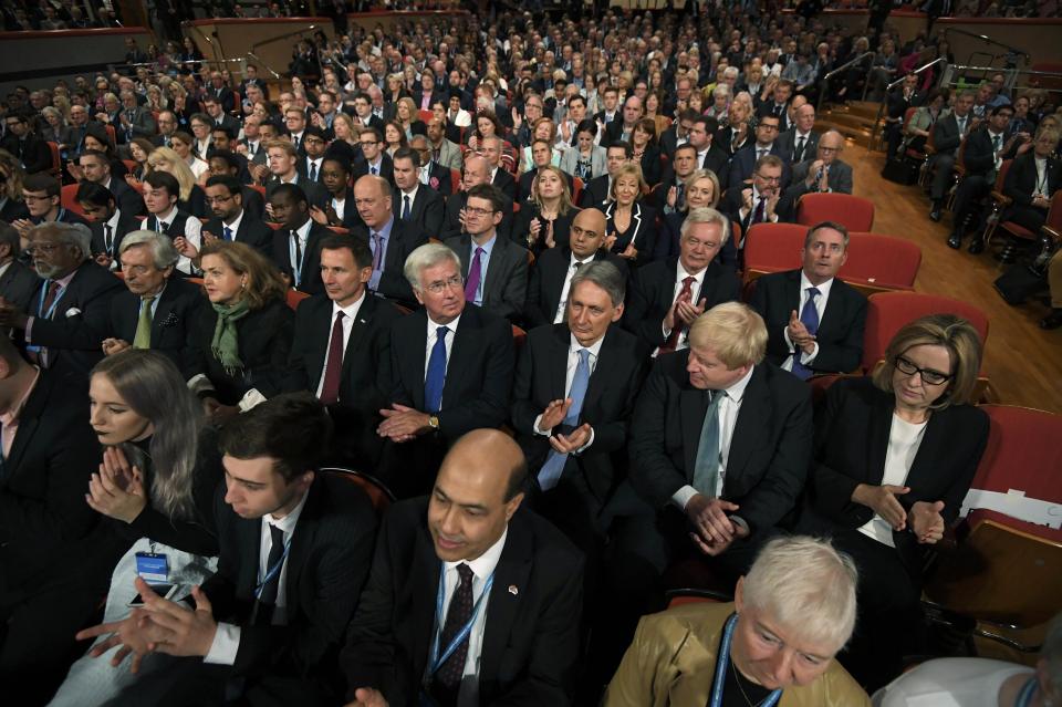 The PM's Cabinet watched on as the PM delivered her vision of Britain in the future