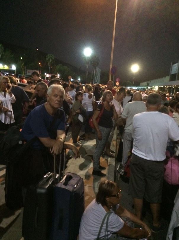 Passengers suggested pepper spray may have accidentally been set off in the airport