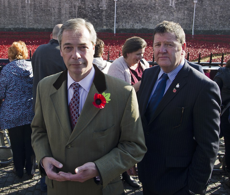 UKIP MEP Mike Hookem with Nigel Farage