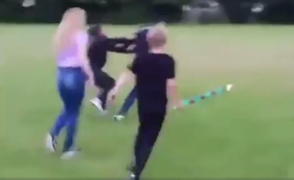 The teenager said the group demanded he fight them before he was able to run off - later caught by the group of 10