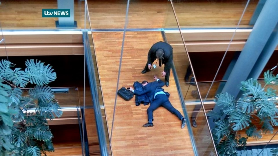 Mr Hookem says this photo of Mr Woolfe was staged