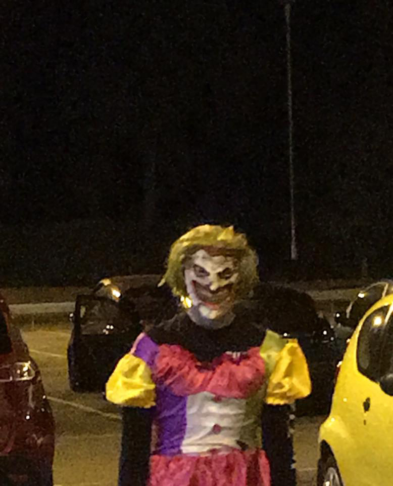 Spooky chap . . . clown spotted in Hemel Hempstead