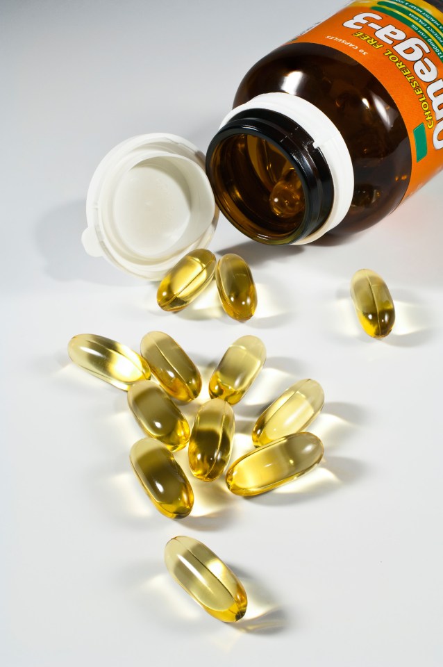 Omega 3 fish liver oils capsules