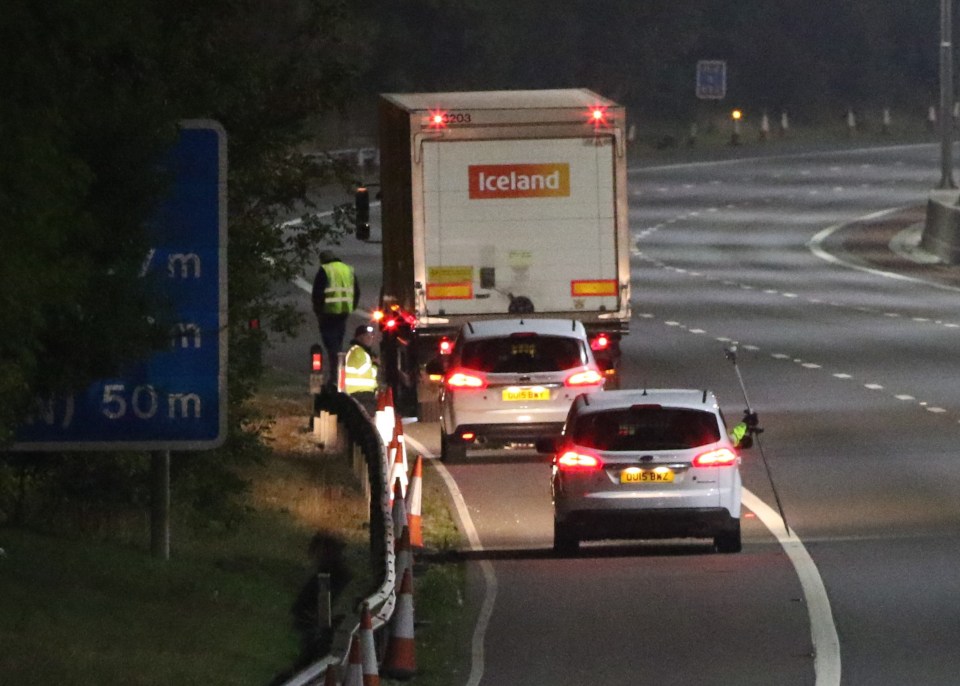 The Iceland lorry hit a pedestrian in the early hours of Tuesday morning, with the victim killed at the scene