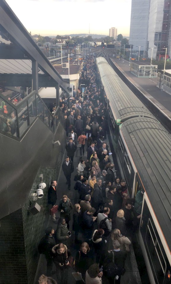 The start of three days of action by the RMT union over conductors led to a third of Southern rail services being axed