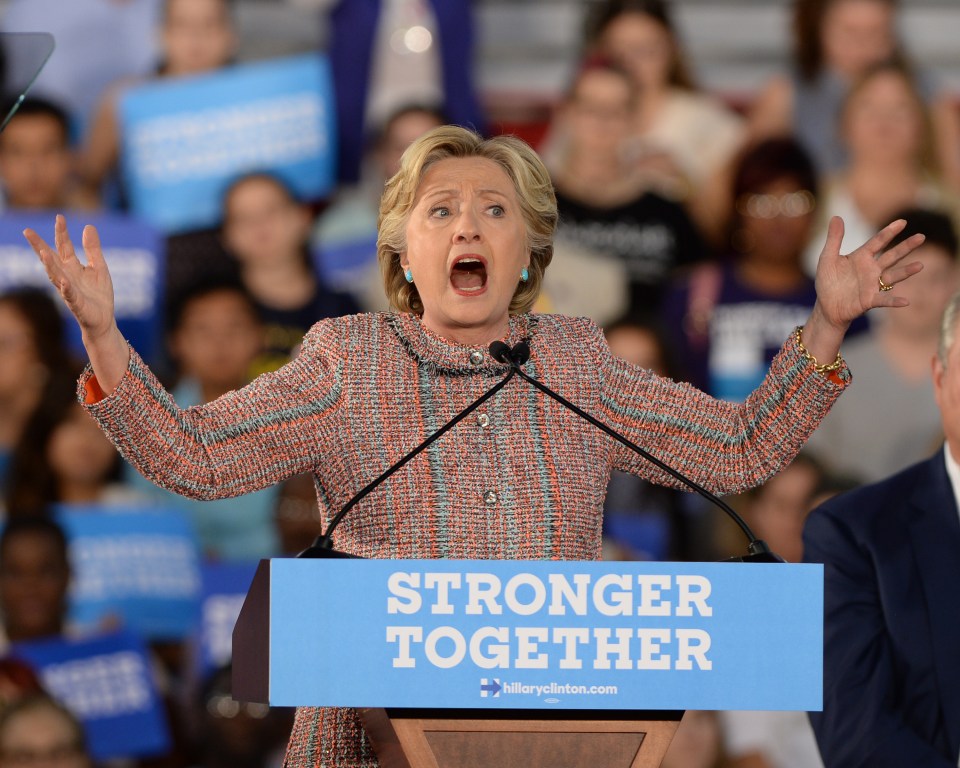 Democratic Presidential Candidate Hillary Clinton and Al Gore at Miami Dade College Rally