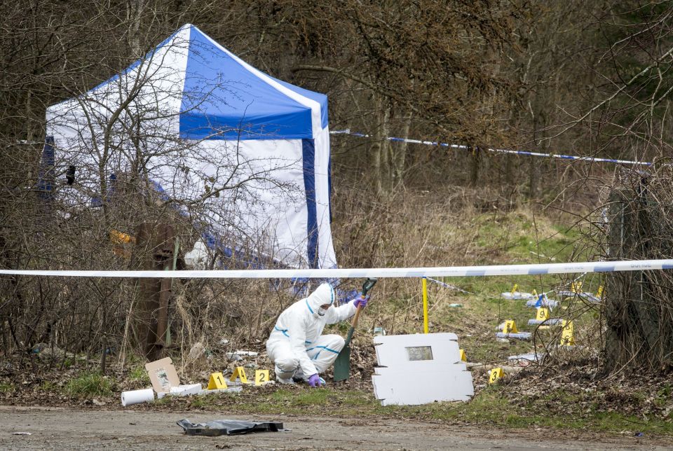 The site where Paige's body was found after being dumped by Leathem