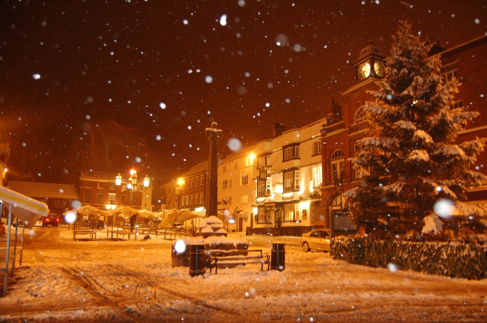 Snowy Leek Market Place