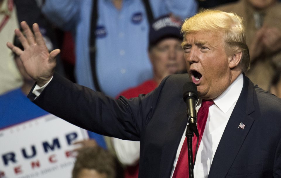 Republican Presidential Candidate Donald Trump Campaigns In Cincinnati